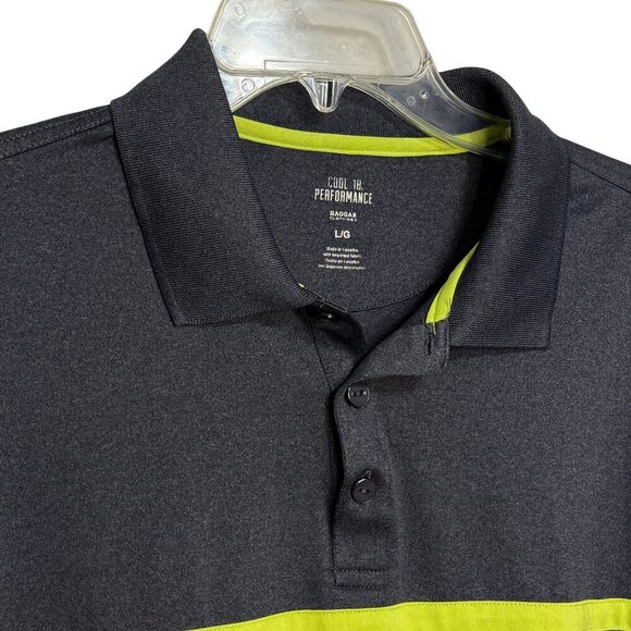 Haggar Cool 18 Performance Mens Polo Shirt - Size Large - Picture 4 of 7